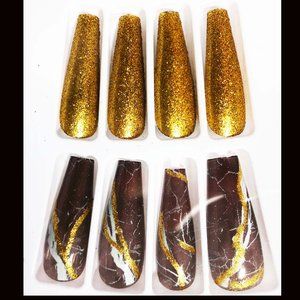 VIVO 24pcs Press on Nails Long Manicure Artificial False Fake Nails Tips #117